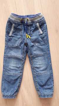 Spodnie ocieplane, jeansy, Cool Club, r. 110