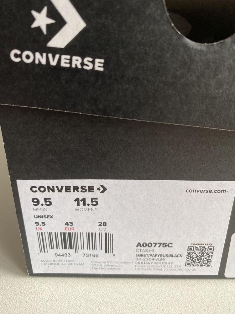 Converse CTAS Hi (43) Brancos NOVOS