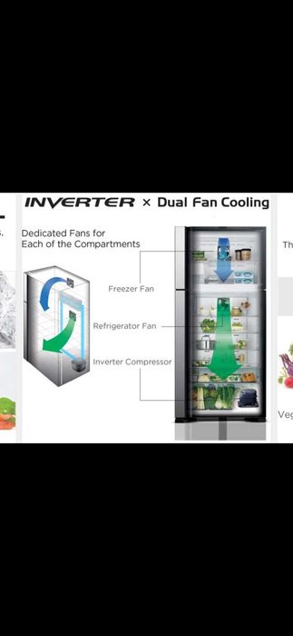 Frigorifico 700L importado cinza Hitachi, controlo exterior digital
