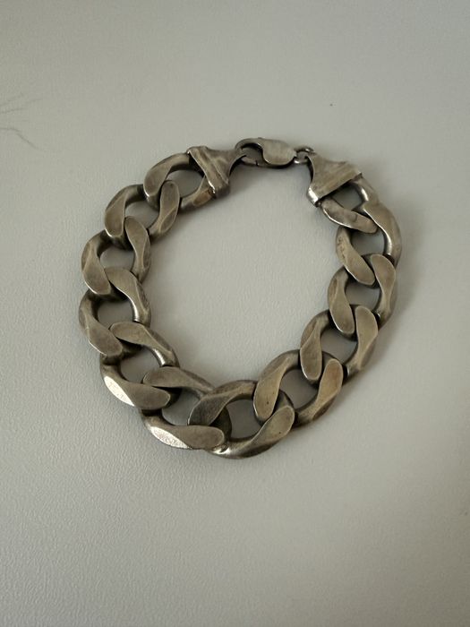 Srebrny łancuch, kieta na rękę, próba 925, waga 75 g, długość 22 cm