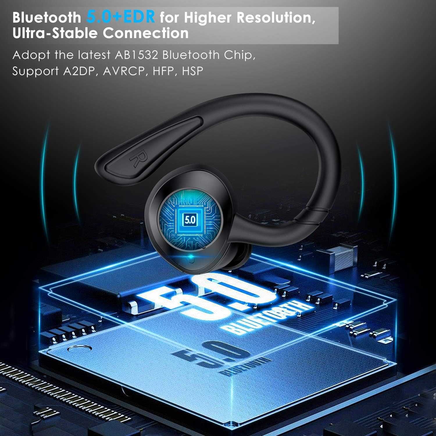 Muzili G4 Bezprzewodowe Słuchawki Bluetooth 5.0 IPX7 30h do biegania