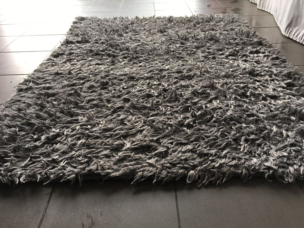 Tapete/Carpete Cinza Prata 120x160cm