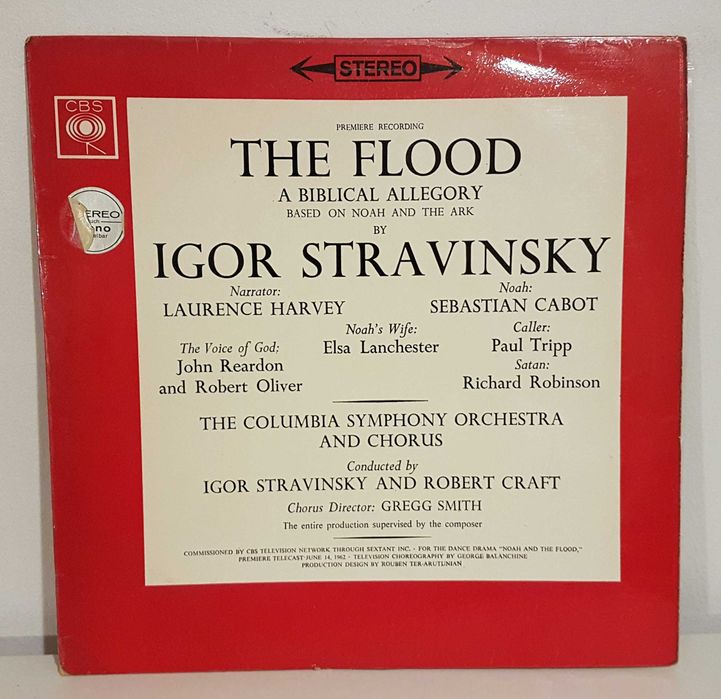 Winyl IGOR Stravinsky Mass The Flood Biblical Allegory Igor Strawiński