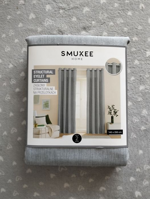 Zasłony strukturalne na przelotach Smukee Home 140x200 cm komplet 2szt