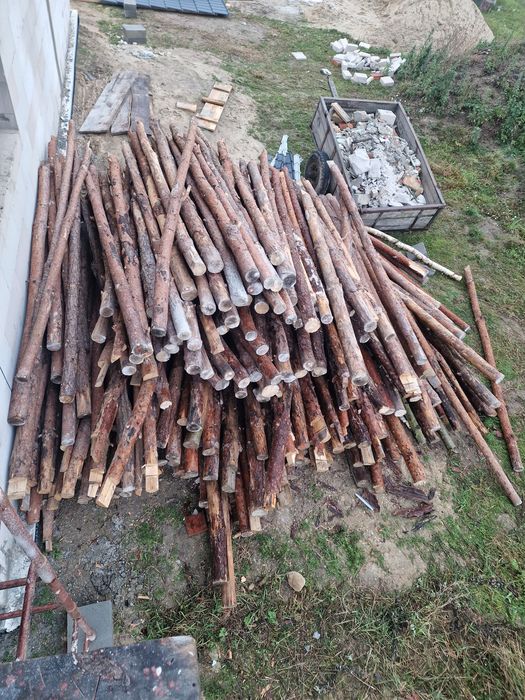 Stemple budowlane około 230sztuk 265cm steple drewno