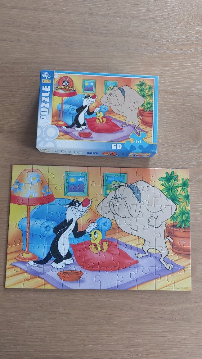 Puzzle Looney Tunes /Trefl 60 Kot Sylwester Kanarek Tweety