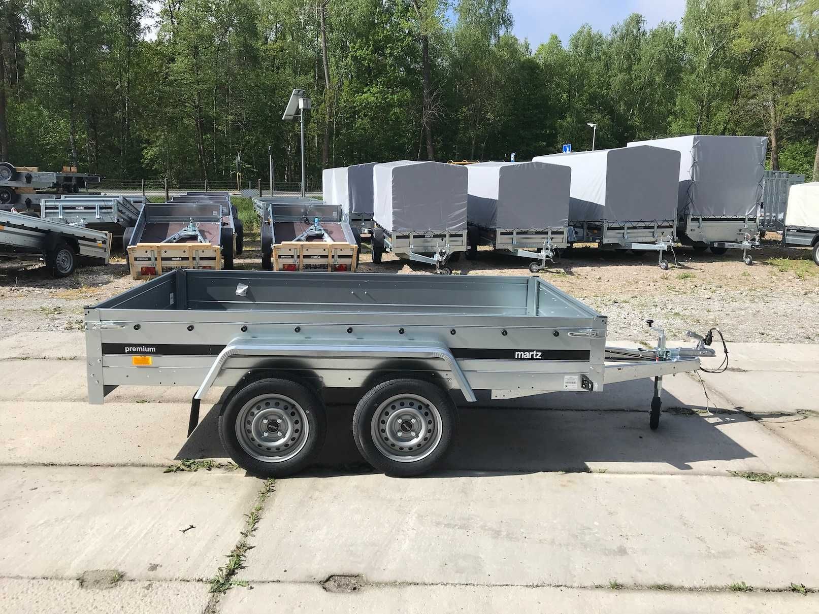 Szeroka dwuosiowa przyczepka samochodowa MARTZ PREMIUM 265/2 DMC 750KG