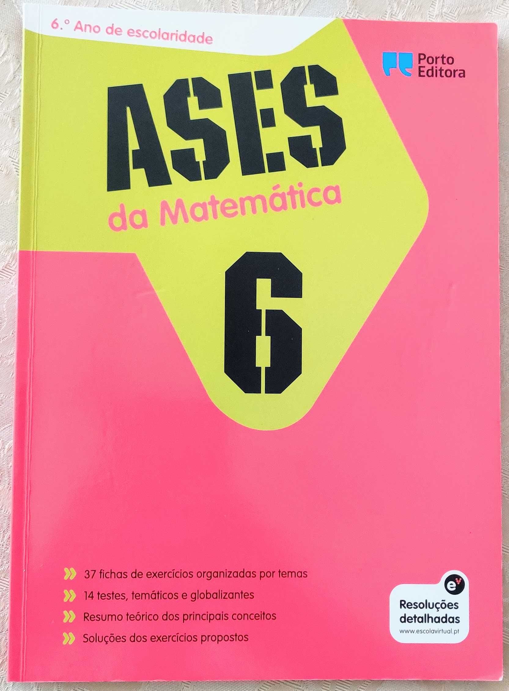 Livro de apoio escolar "Ases da Matemática 6"