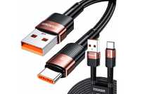 MOCNY Kabel USB USB-C 2m 6A 66W QC3.0 w oplocie nylonowym kod 2237