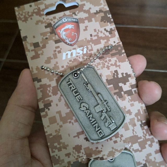 MSI Dog tags de boa qualidade tom clancy's 26g peso cada