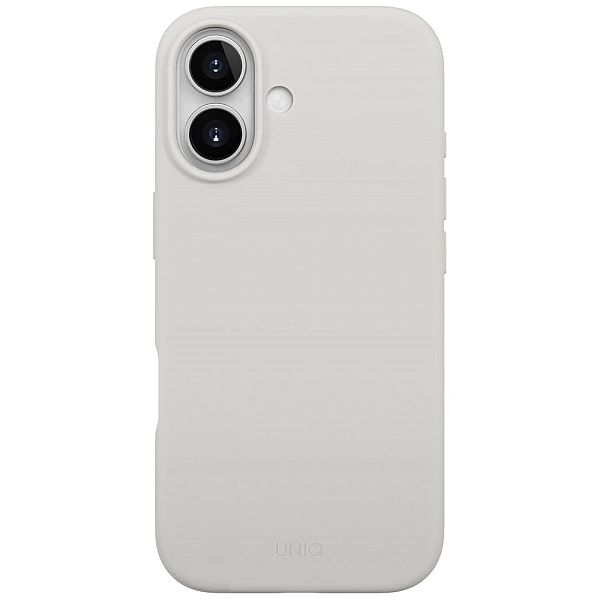 Etui UNIQ Lino na iPhone 17 Magclick Charging - szare