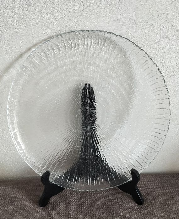 Vintage szklana duża patera Ślimak Arcoroc Francja lata 70