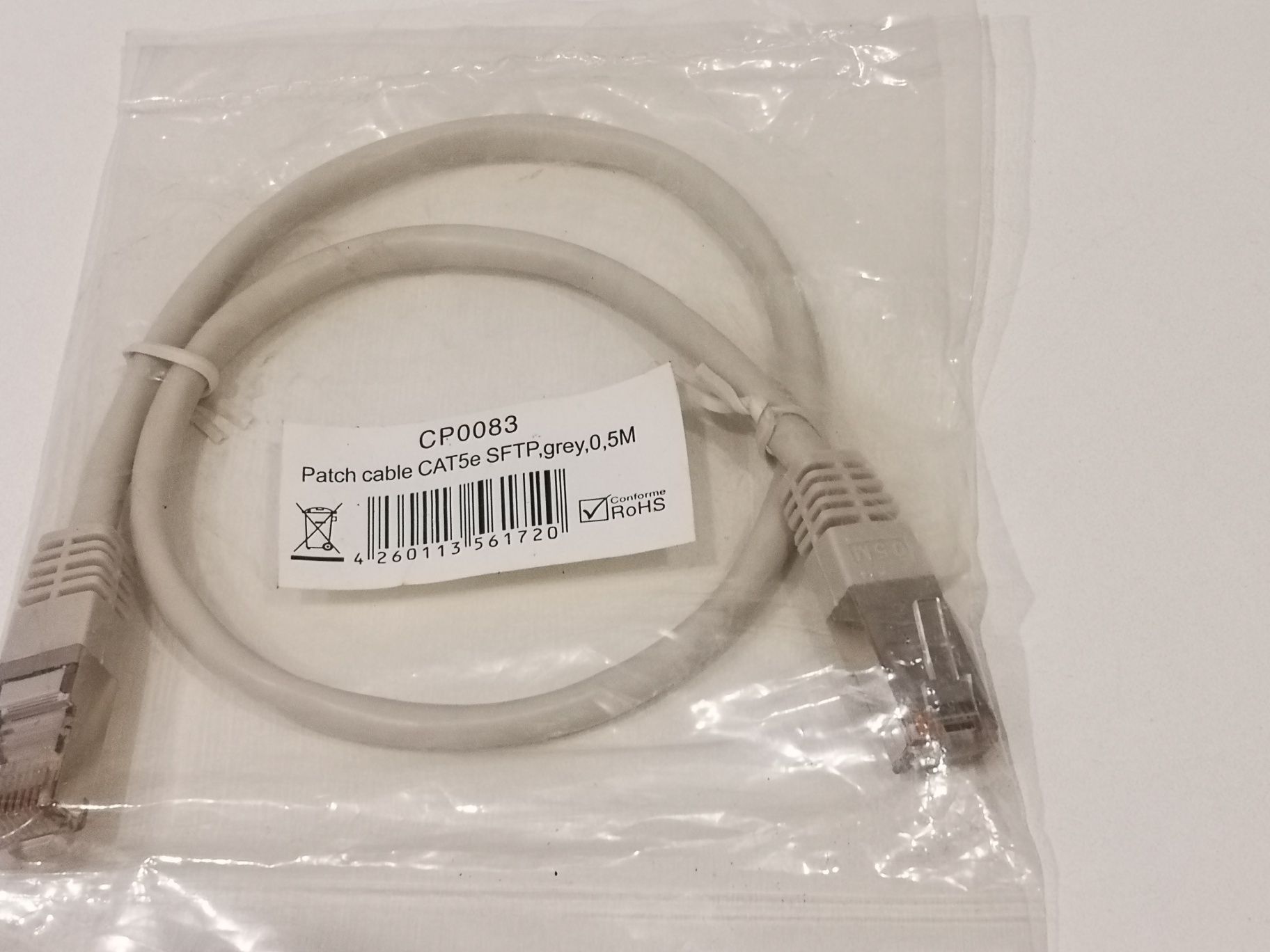 Patch cable - kabel sieciowy 0,5 m (nowy)