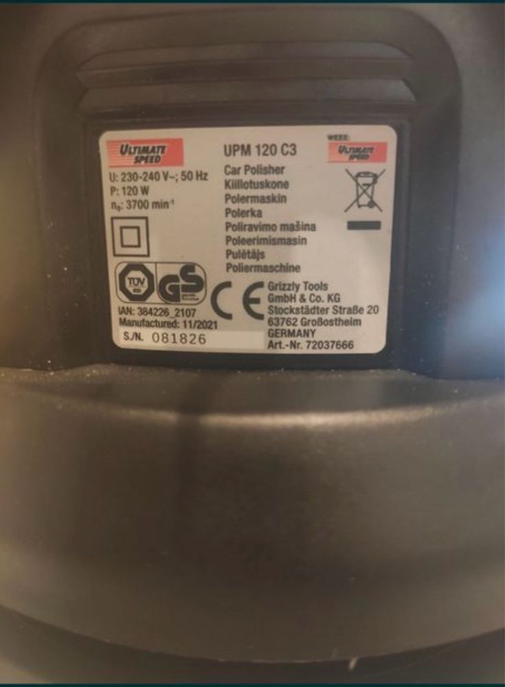 (192/N/24) Polerka Elektryczna Ultimate speed UPM120 c3