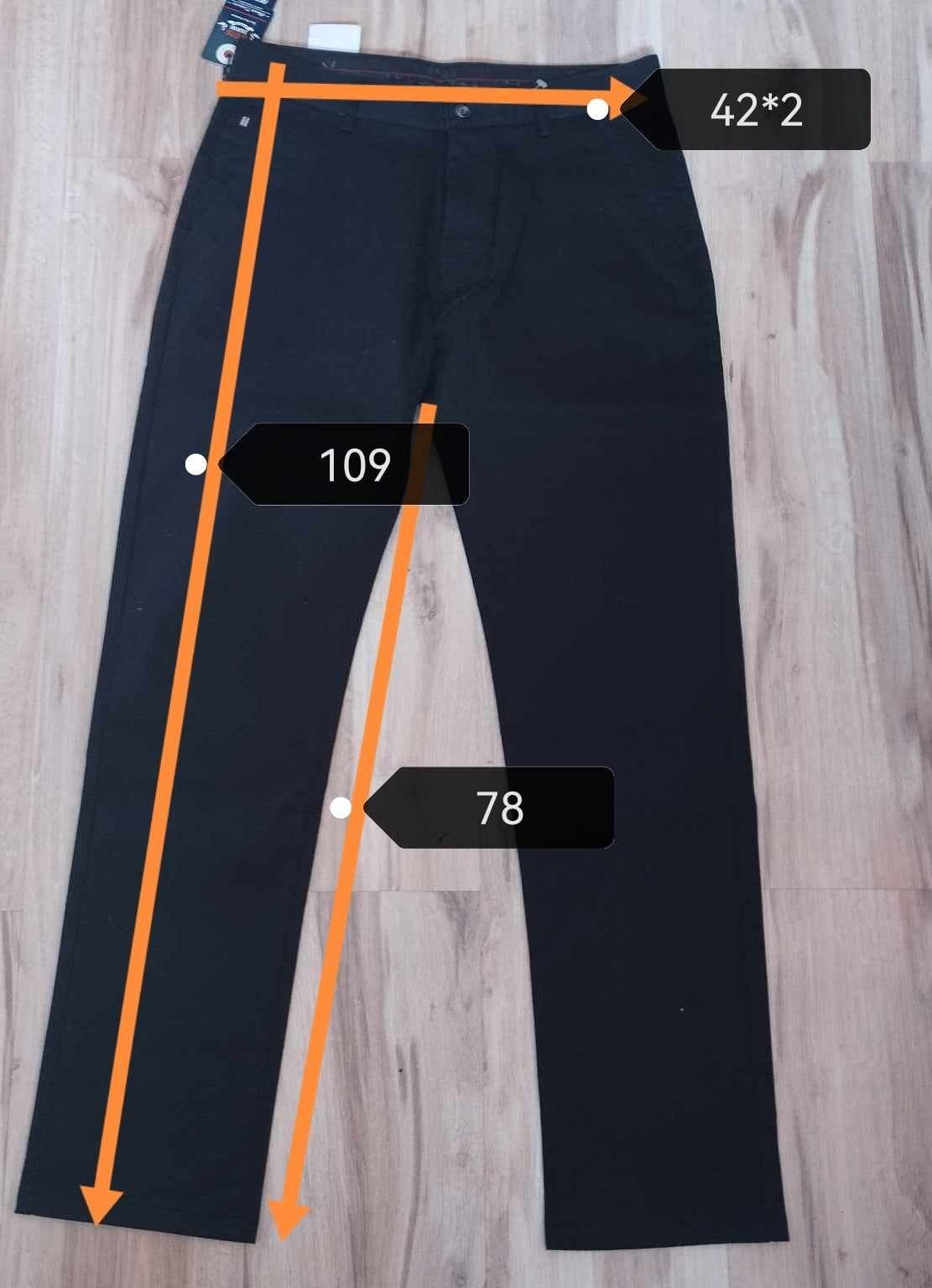 Nowe czarne bawełniane spodnie 33