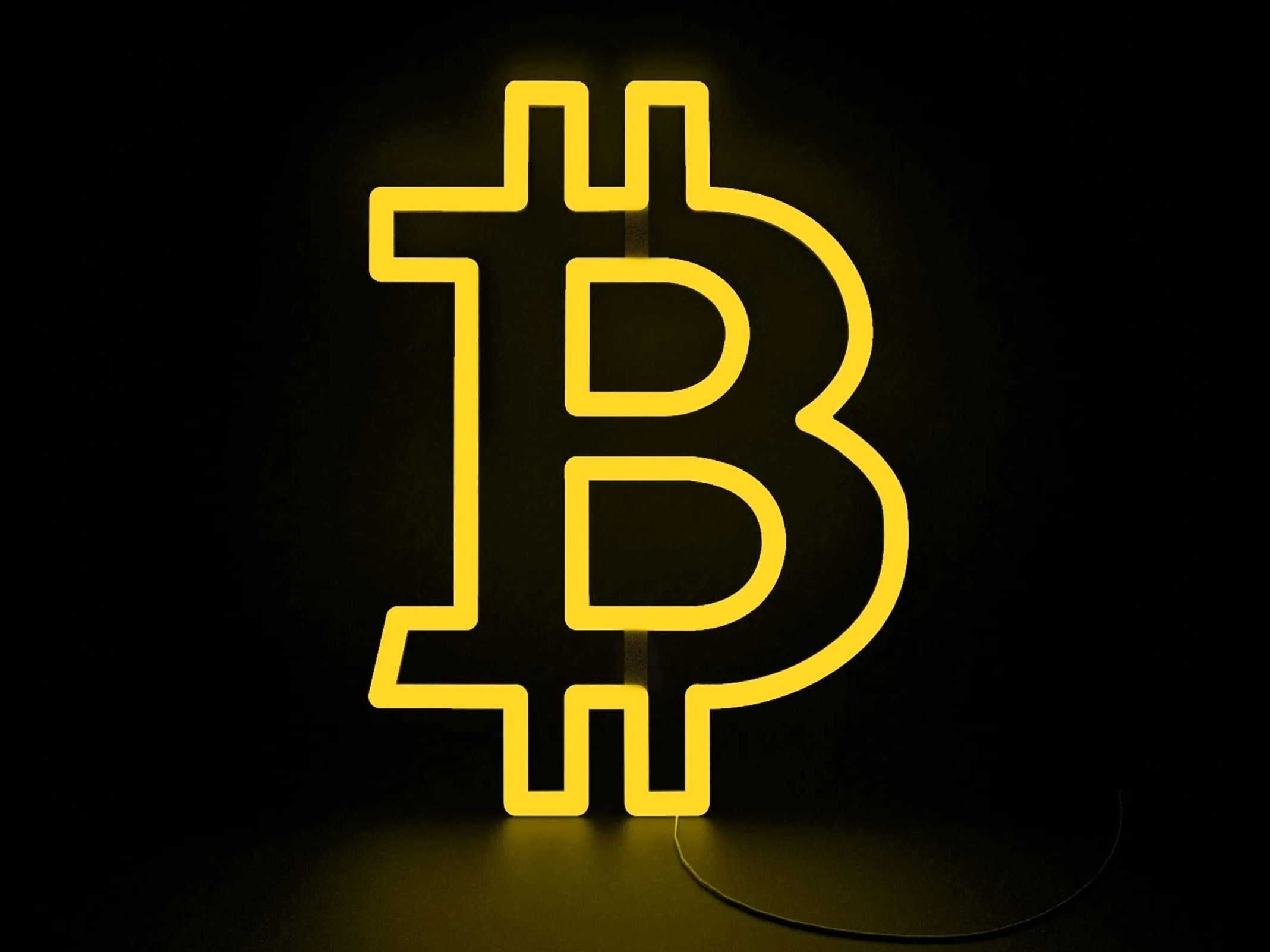 Podświetlane Logo BITCOIN, Litera 3D podświetlana, Reklama, Ledon, LED