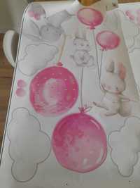 Naklejki ścienne króliczki z balonami