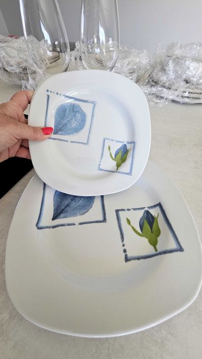 Zestaw talerzy porcelana