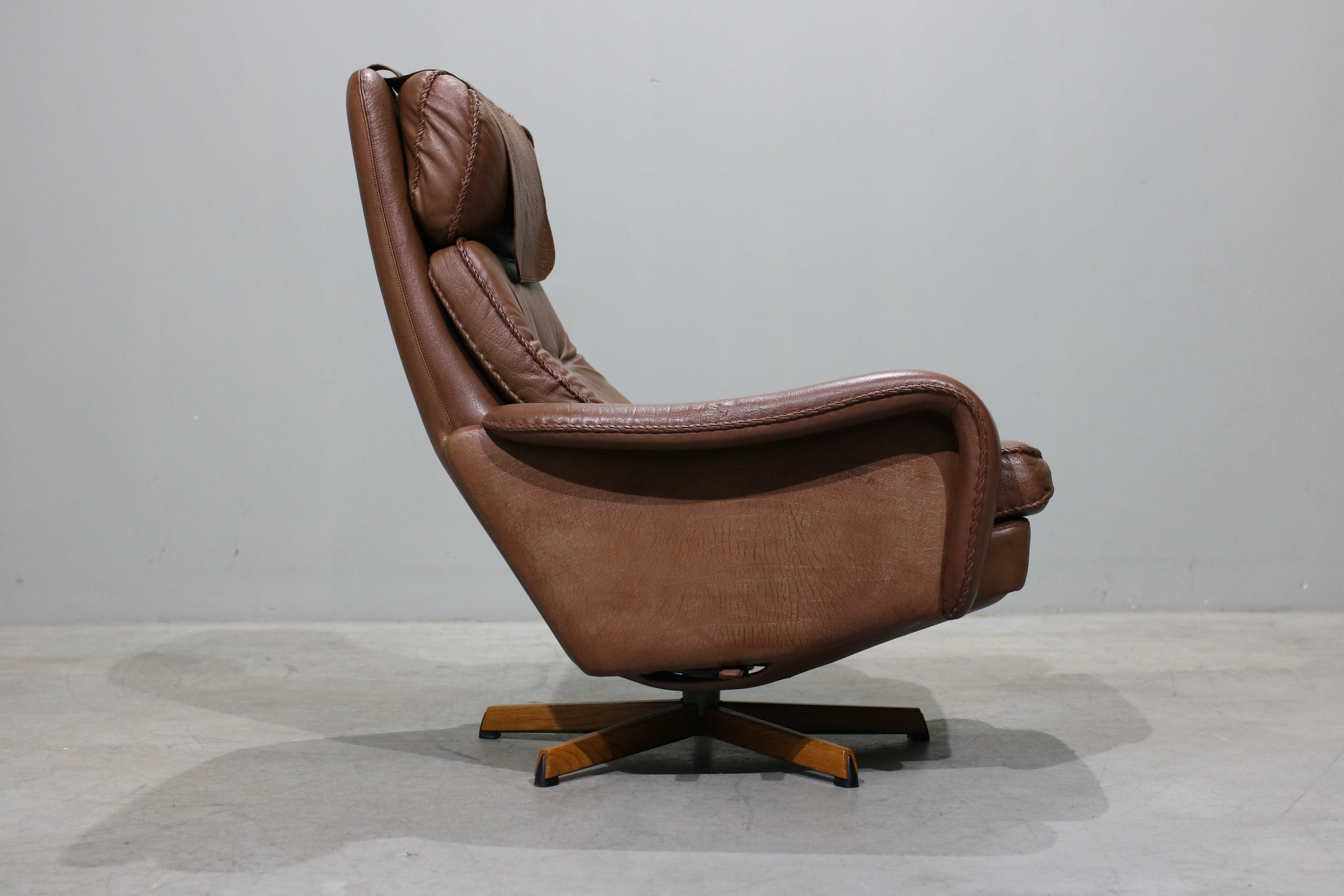Poltrona Madsen & Schubell modelo MS-75 em couro | Danish Design
