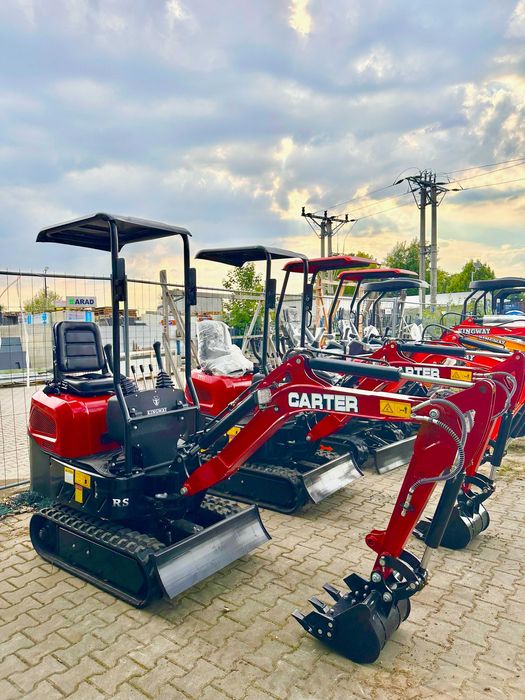Minikoparka Premium CARTER CT10 RS 3 łyżki 1000kg Ramię Skrętne Diesel