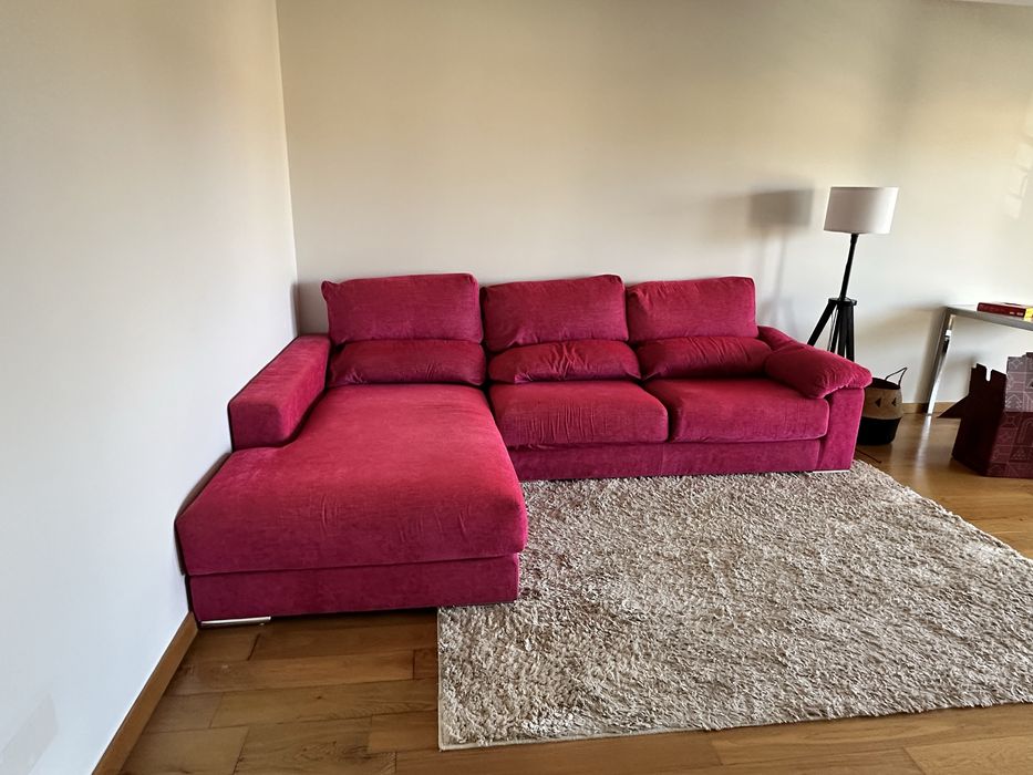 Sofá Chaise long modular + 2 assentos reclináveis/extensíveis