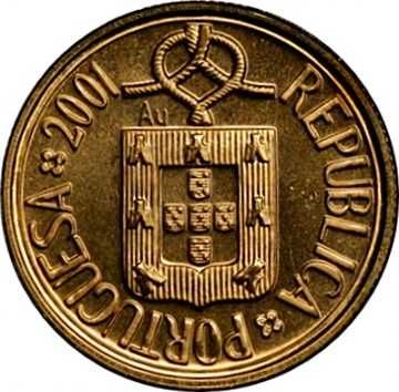 Moeda de 1 Escudo em ouro - 2001
