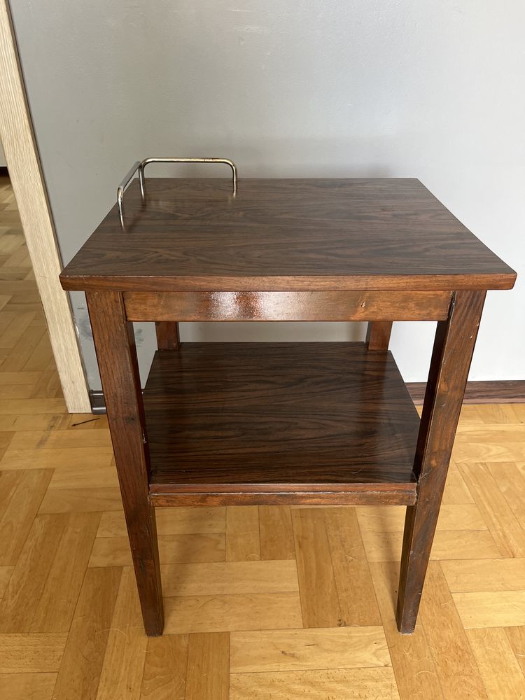Stolik Loft PRL ciemny orzech