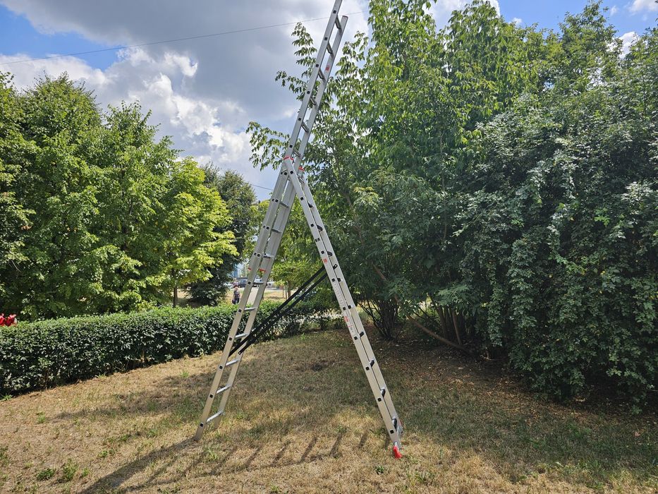 6.8м 3х10 Драбина трьохсекційна Алюмінієва Нова / стремянка