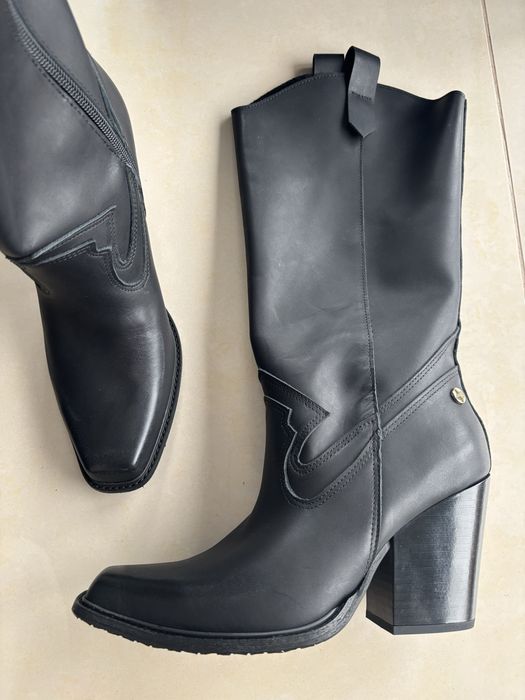 Beyco A.Pisarek czarne nowe kowbojki skorzane 41 kozaki botki skora