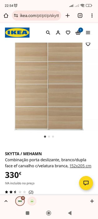 Portas de roupeiro de correr ikea