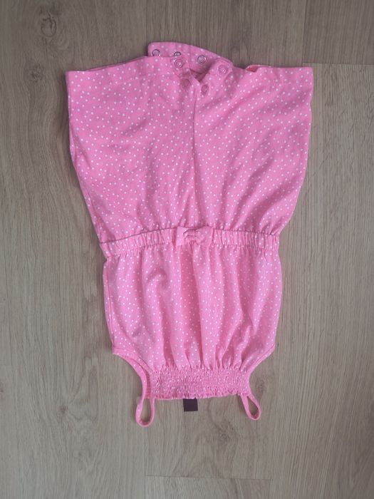 Kombinezon letni dla dziewczynki różowy w białe kropki 98 Primark