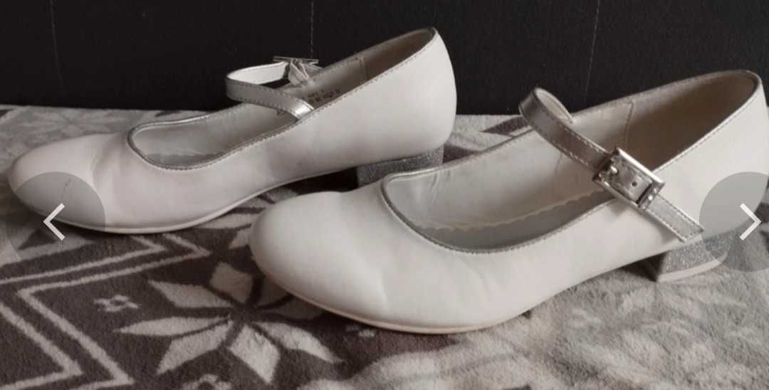 Buty komunijne na obcasie dla dziewczynki rozmiar 35
