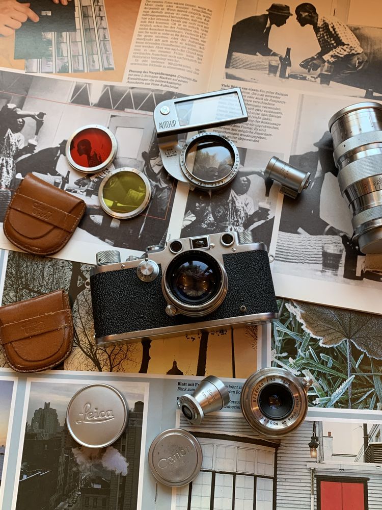 Leica IIIc з обʼєктивом Summitar 50mm f/2 чудовий стан