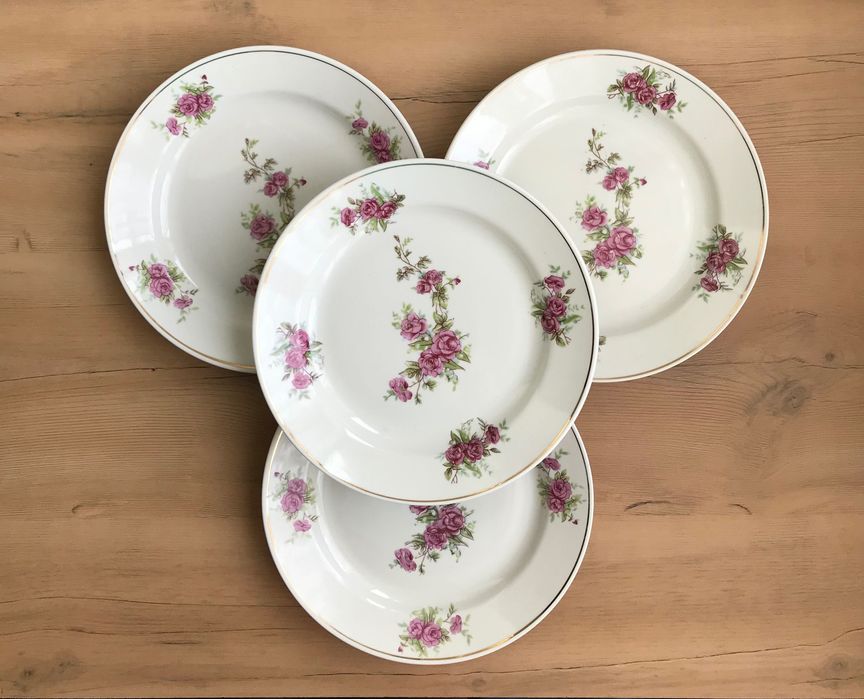 тарелка мелкая большая закусочная столовая фарфор ВФЗ винтаж СССР