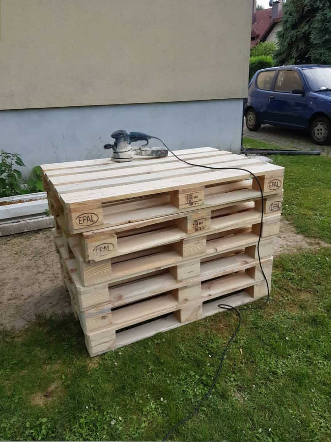 Łóżko z europalet 160x200 modułowe