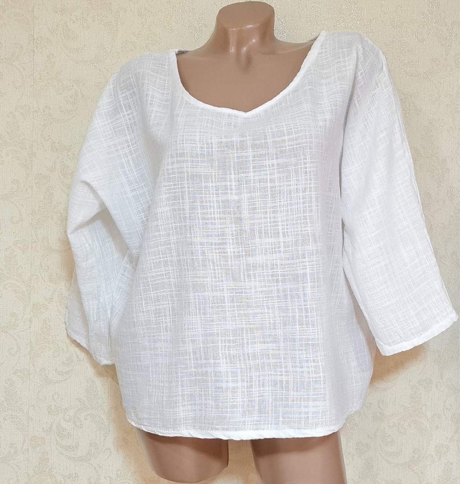 Новая хлопковая блузка рубашка пр.Италия р.48-50