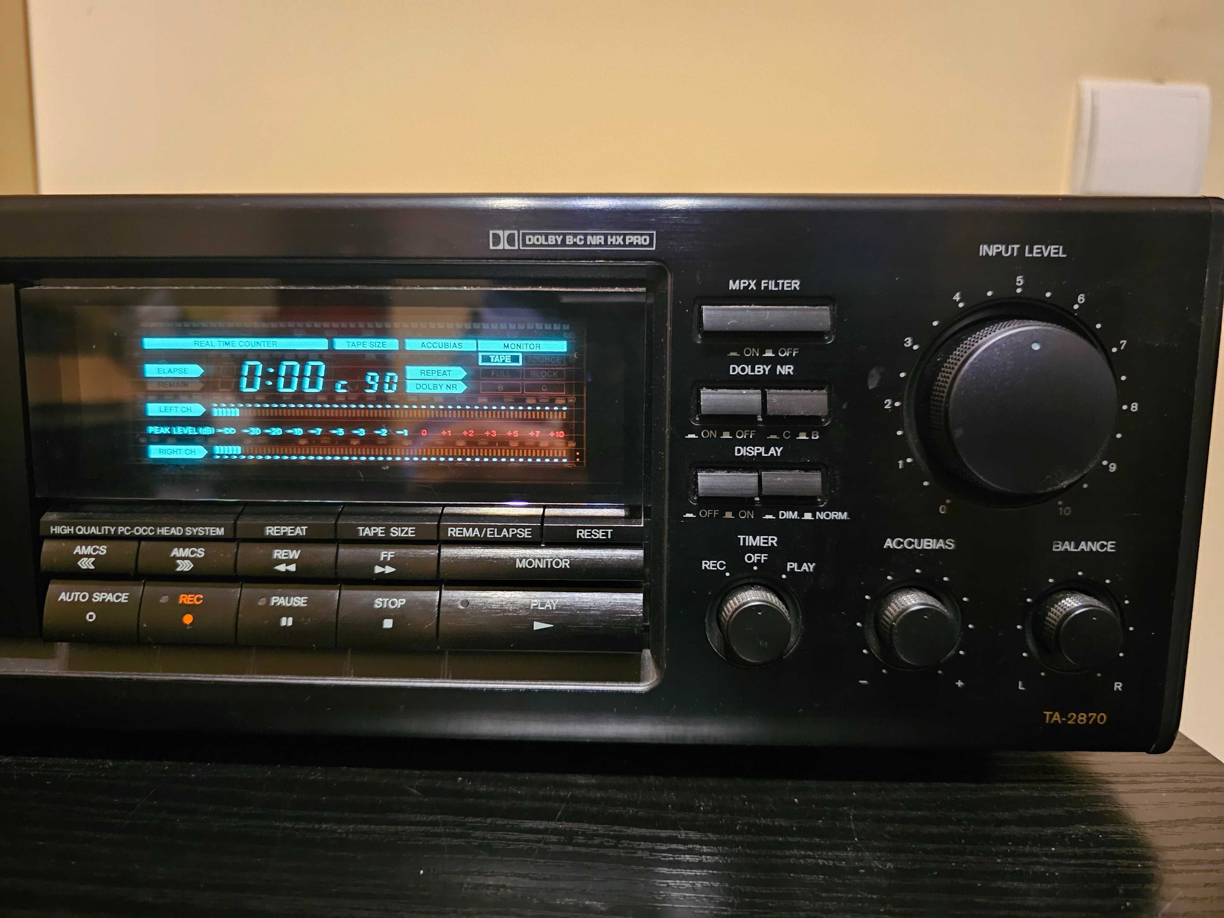 Onkyo Integra  TA-2870 3 Head top Model Nowe paski sprawny 100%