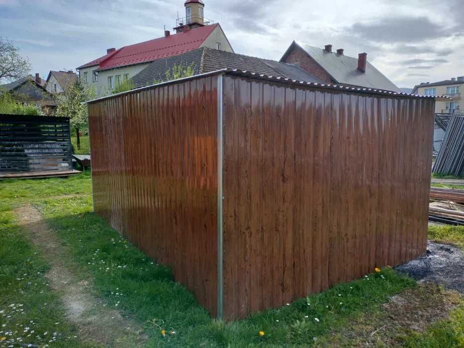 Garaż Blaszany - DREWNOPODOBNY- 3x5 – NISKA CENA  - Blaszak - ESSTAL*