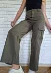 H&M Divided Szerokie Jeansy Cargo Khaki Bojówki