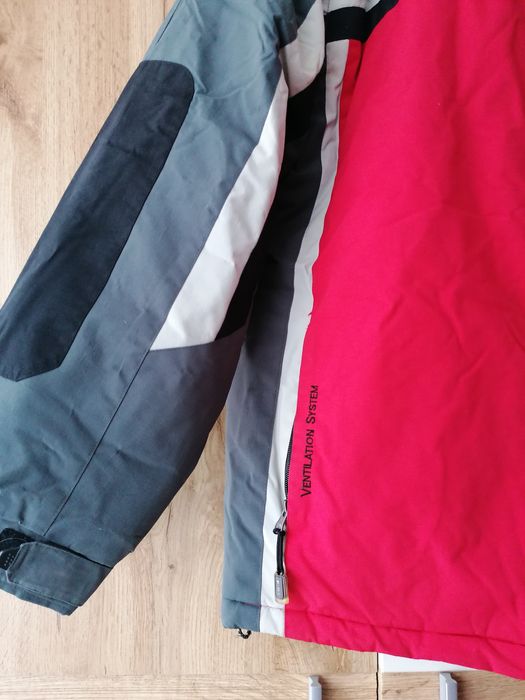 Męska kurtka sportowa XL czerwona ciepła zimowa z ociepleniem narty