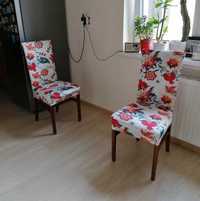 Pokrowce na krzesła wzory zestaw komplet 4 sztuki elastyczne