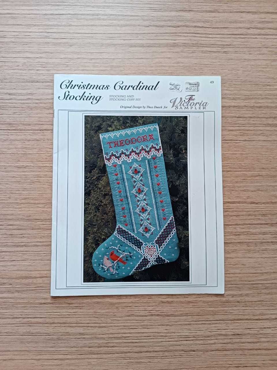 Продам новую схему The Victoria Sampler – Christmas Cardinal Stocking
