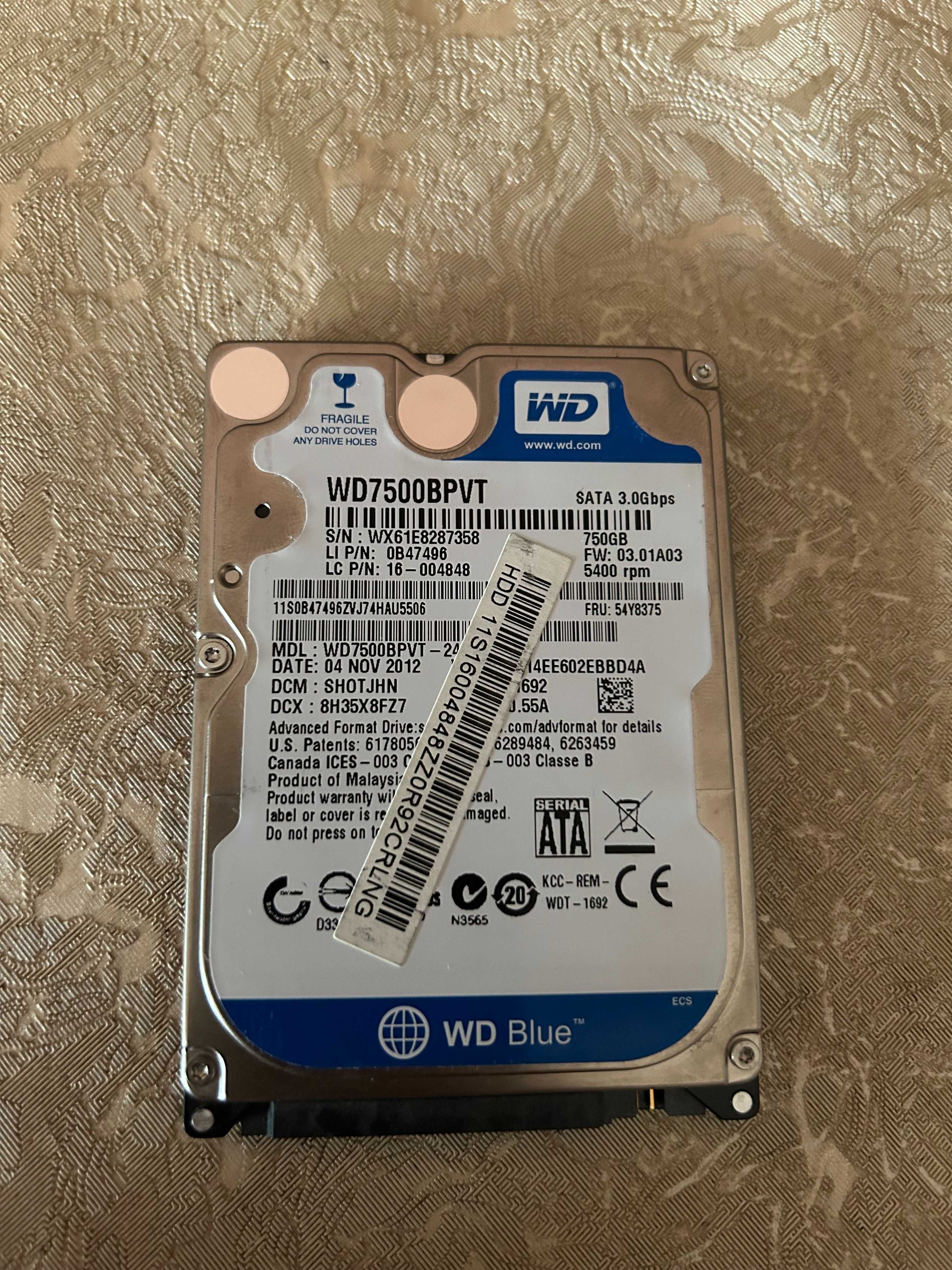 WD Blue 750Gb 2.5 жесткий диск для ноутбука/ПК отличное состояние