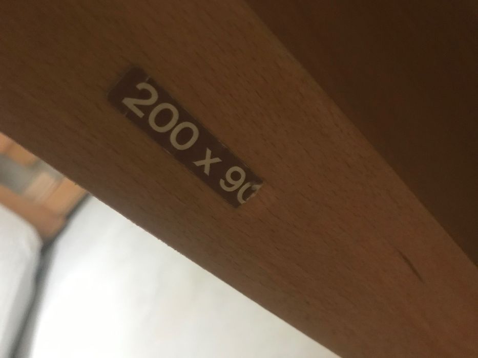 łóżko 90x200 rama + materac 200 x 90