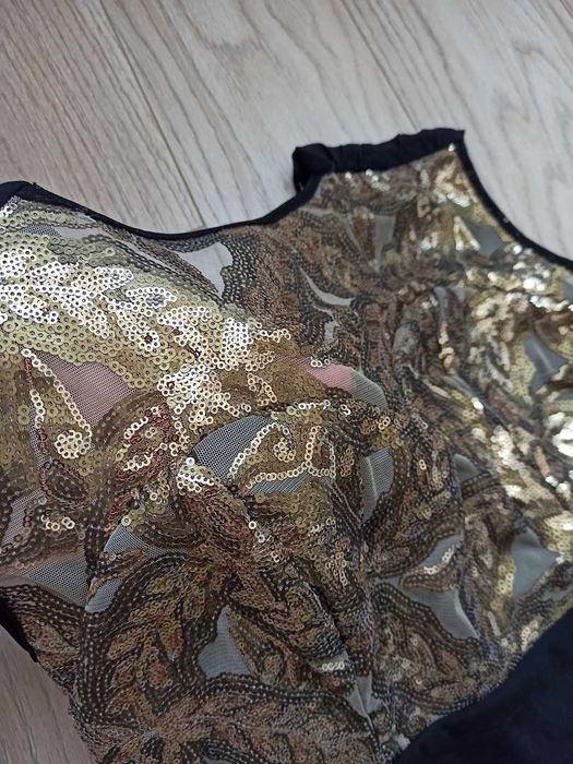 Довга вечірня сукня з паєтками, L-XL