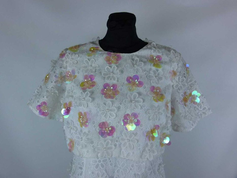 ASOS Petite sukienka biała haft 12 / 38 z metką
