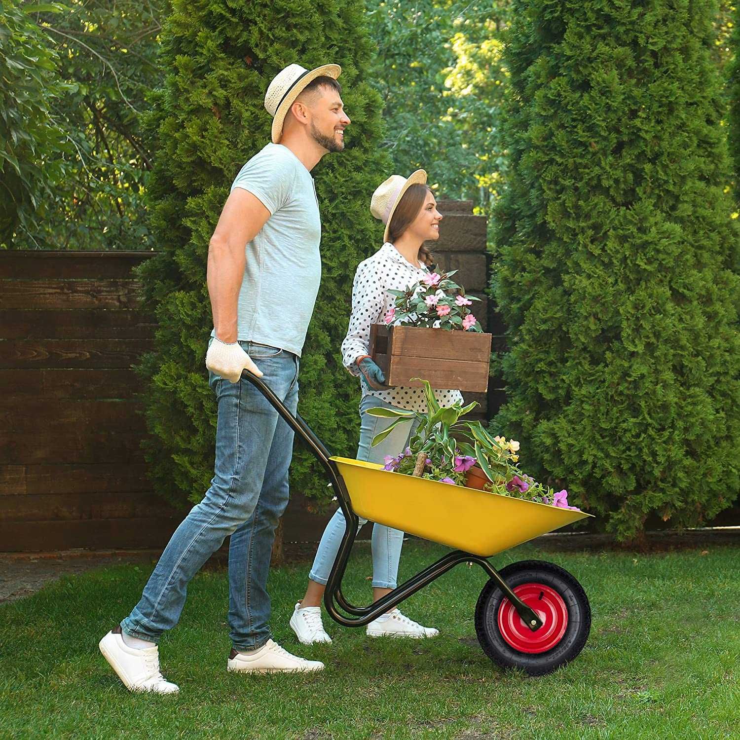 Колесо Relaxdays Wheelbarrow до тачки пневматика, сталевий диск