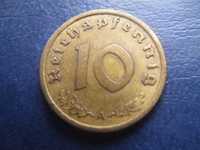 Stare monety 10 fenig 1939 A Niemcy
