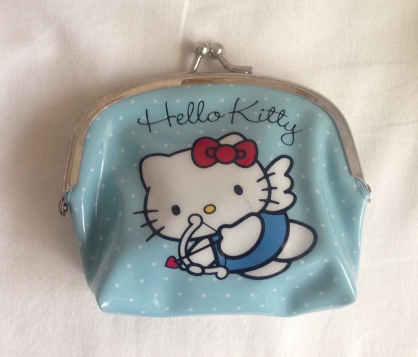 Porta moedas Hello Kitty azul