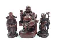 Trzy figurki Budda itp. PRL, Buddyzm, na prezent
